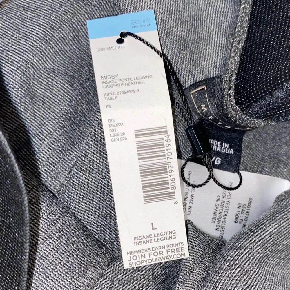 117 Metaphor Graphite Gray Ponte Leggings - Picture 5 of 5